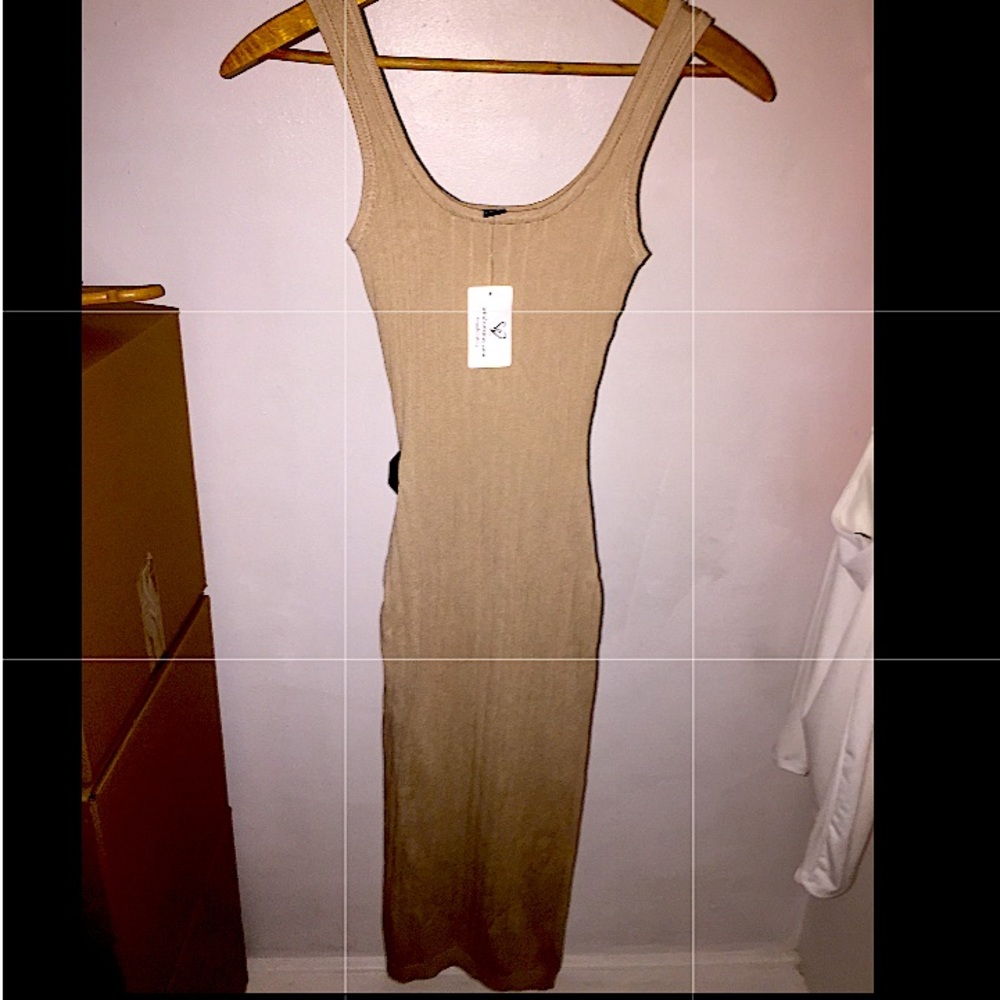 Long Tan BodyCon Dress